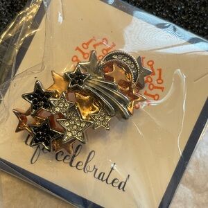 Stella & Dot  Keep Multi-Tone Star and Moon Charm in Gold, Silver, Black